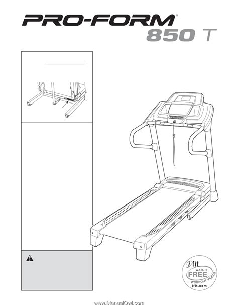 proform 850 t (no. pftl63609.1) instructions manual PDF Reader