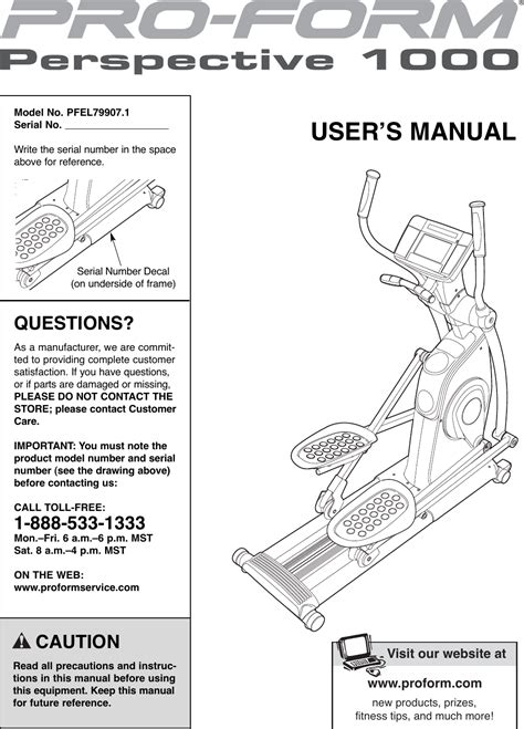 proform perspective 1000 user guide Reader