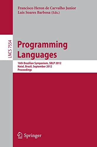 programming languages brazilian symposium proceedings Epub