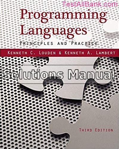 programming languages principles and practice solutions manual Epub