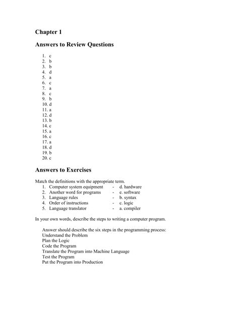 programming logic and design review answers Doc