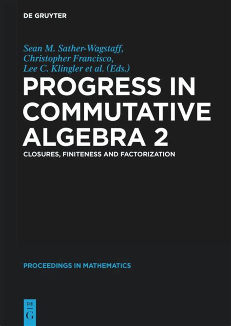 progress in commutative algebra 2 progress in commutative algebra 2 Doc