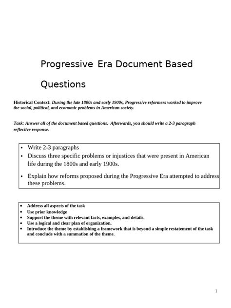 progressive era document based questions Epub