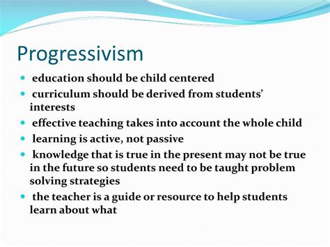 progressivism philosophy of education