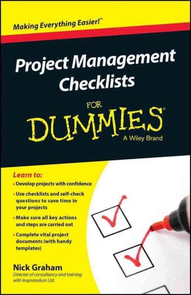 project management checklists for dummies Epub