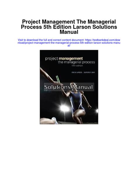 project management the managerial process solution manual download Reader