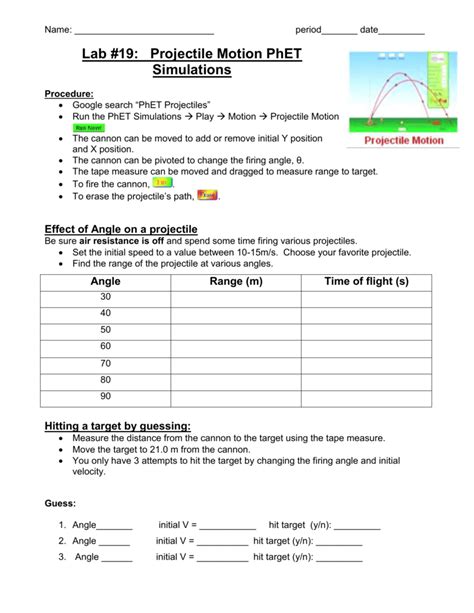 projectile motion lab report answers and calculations Epub