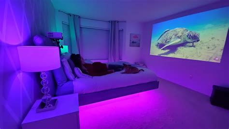 projector bedroom setup