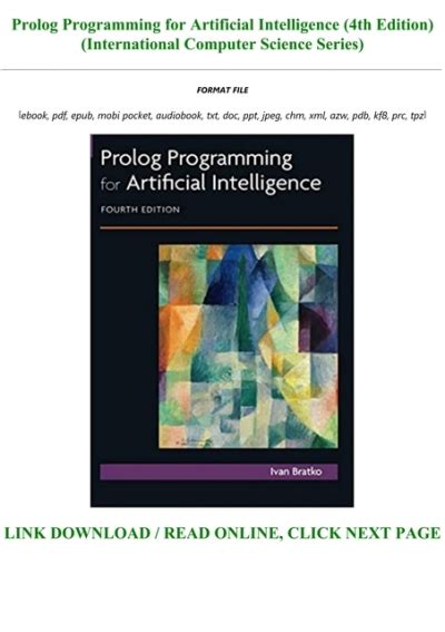 prolog programming for artificial intelligence 4th edition international computer science series PDF