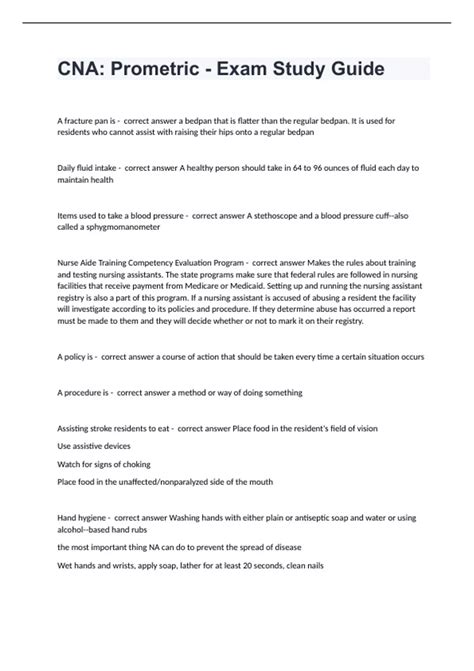 prometric cna study guide Doc