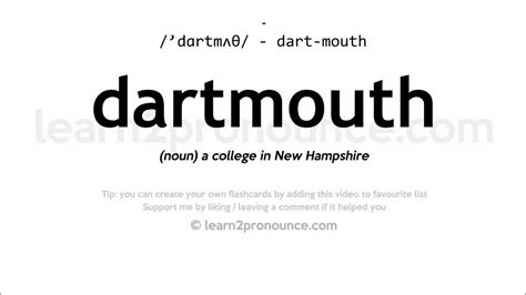 pronunciation of dartmouth