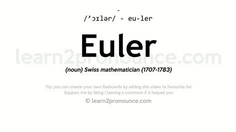 pronunciation of euler
