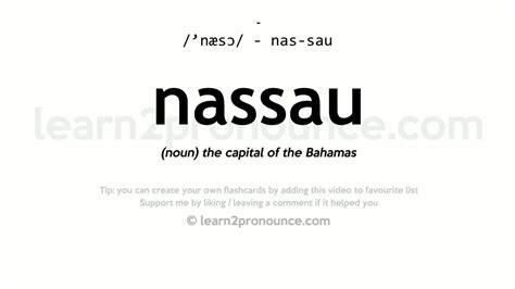 pronunciation of nassau