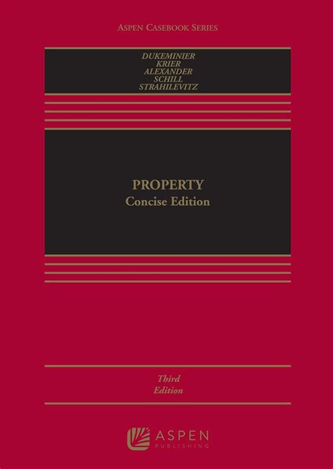 property concise edition aspen casebook series Reader