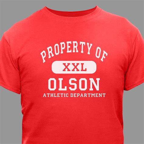 property of shirt