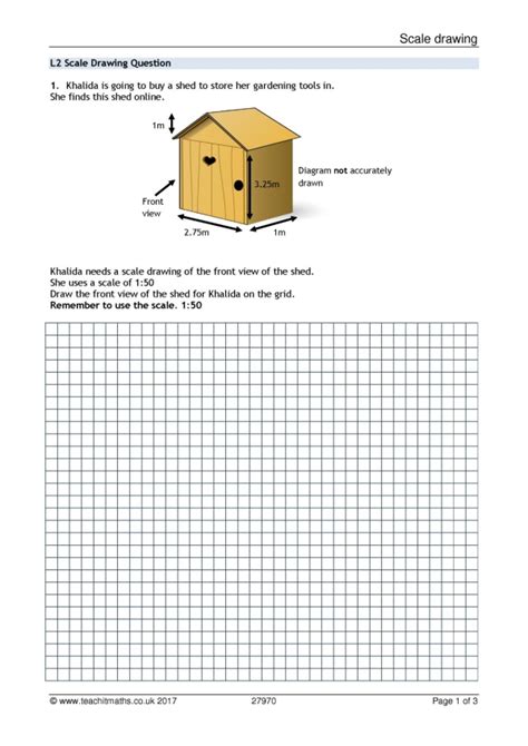 proportions scale drawings worksheets Doc