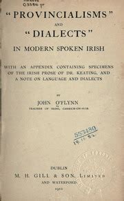 provincialisms dialects modern spoken irish PDF