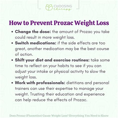 prozac and weight loss