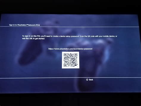 ps3 device setup password