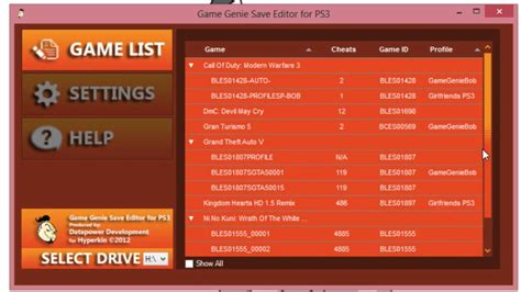 ps3 game genie codes free