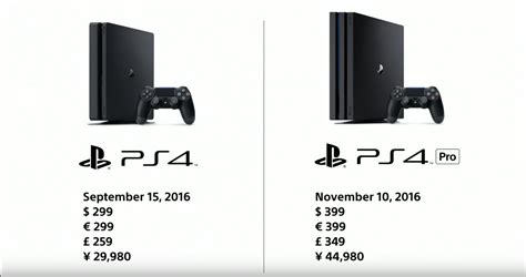 ps4 pro launch price