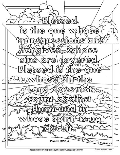 psalm 32 drawing for bible studdy