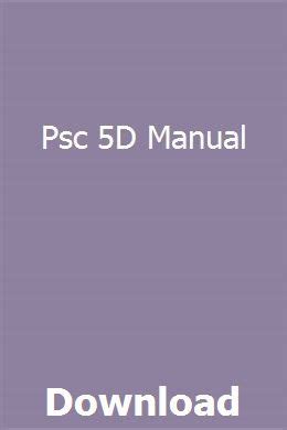 psc 5d manual pdf Epub