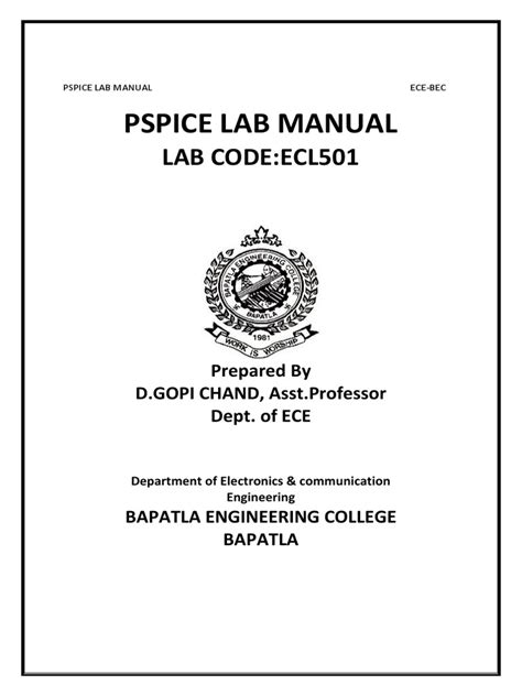 pspice lab manual pdf Reader