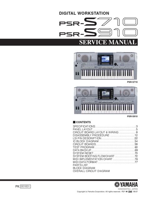 psr s710 manual pdf PDF