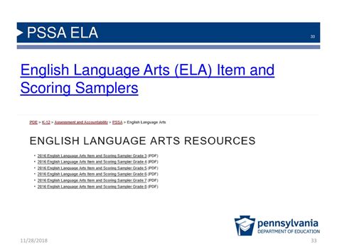 pssa grade 4 ela preliminary item and scoring sampler Doc