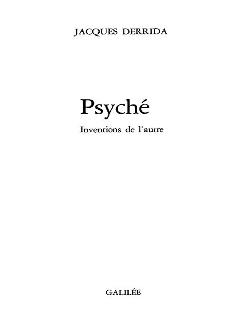 psyche inventions de l autre collection la philosophie en effet pdf Kindle Editon