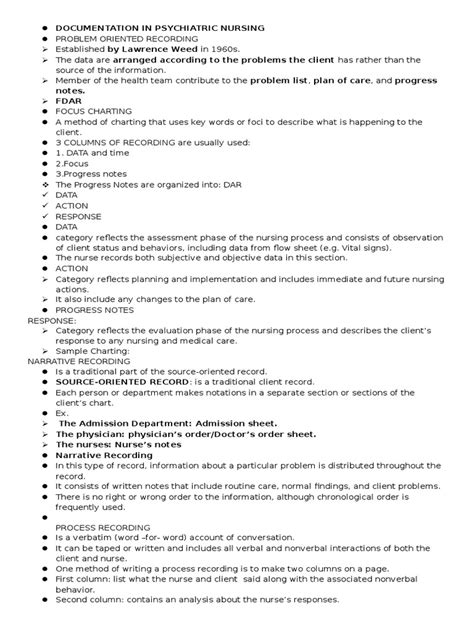 psychiatric nursing documentation training Doc