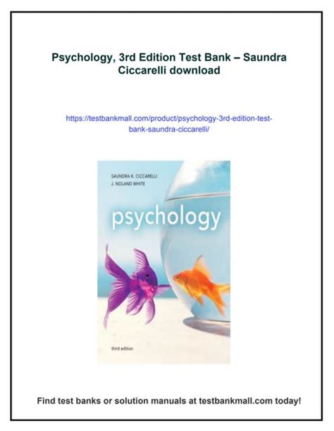 psychology 3rd edition ciccarelli study guide Reader