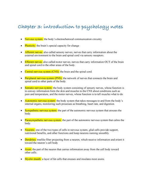psychology chapter 3 review Kindle Editon