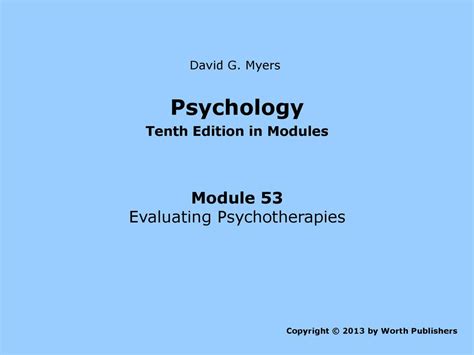 psychology tenth edition in modules worth publishers Kindle Editon