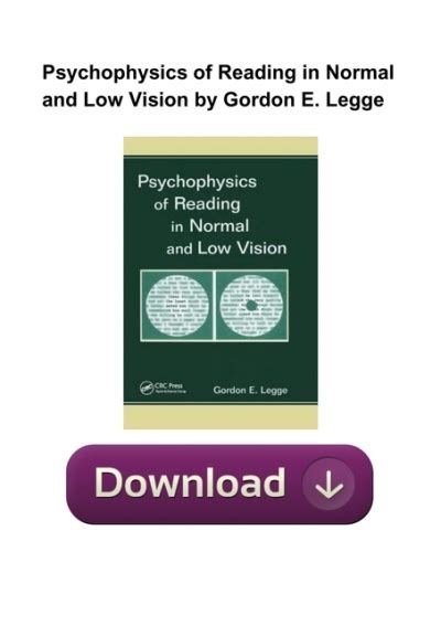 psychophysics of reading in normal and low vision Epub