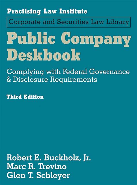 public company deskbook governance requirements ebook Epub