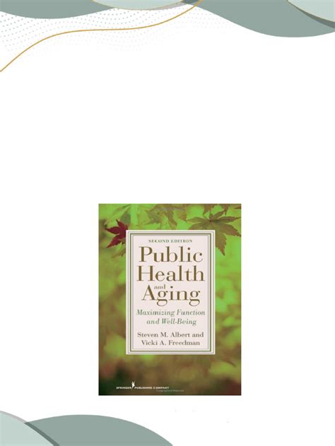 public health and aging maximizing function and well being second edition Reader