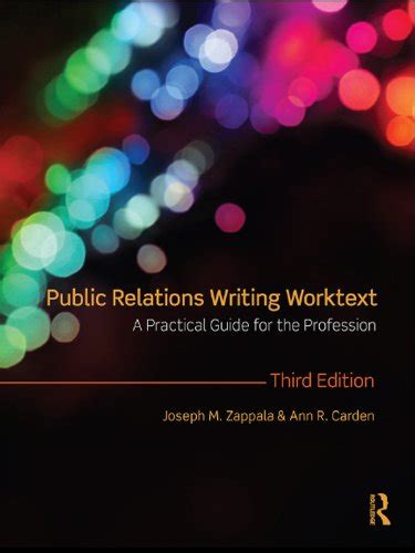 public relations writing worktext a practical guide for the profession PDF