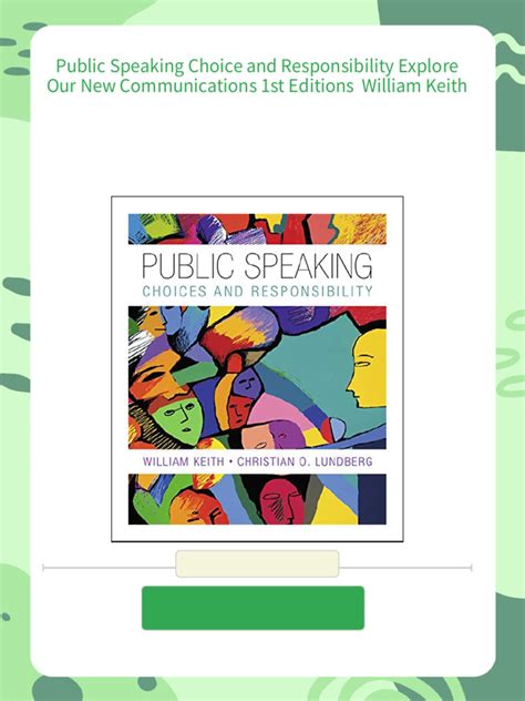 public speaking choice and responsibility Ebook Epub