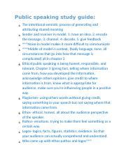public speaking study guide Reader