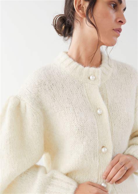 puff sleeve cardigan