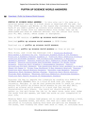 puffin up science world answers Doc