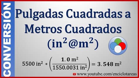 pulgadas a metros cuadrados