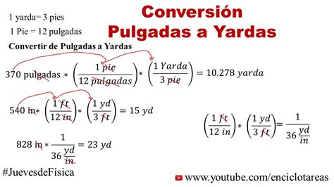 pulgadas a yardas