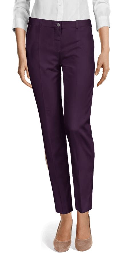 pull on dark purple slacks