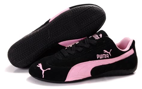 puma black and pink shoes