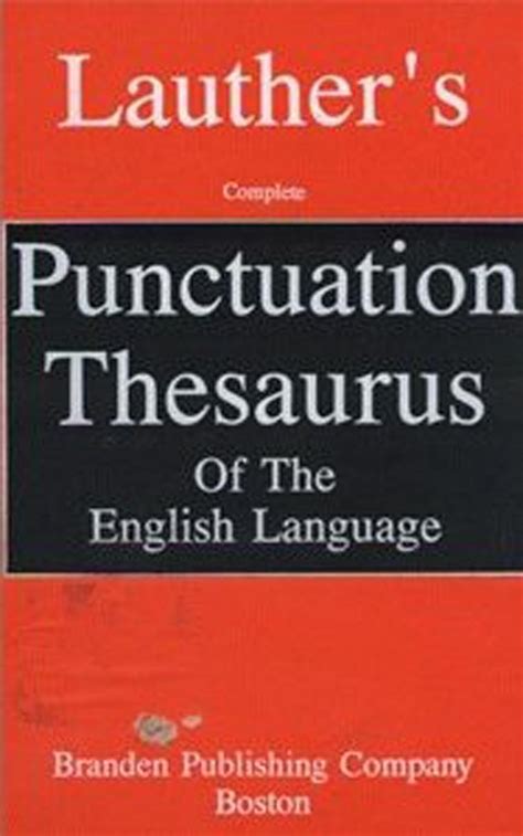 punctuation thesaurus english language lauther Kindle Editon
