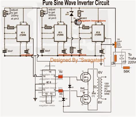 pure sine wave inverter schematic circuit Reader