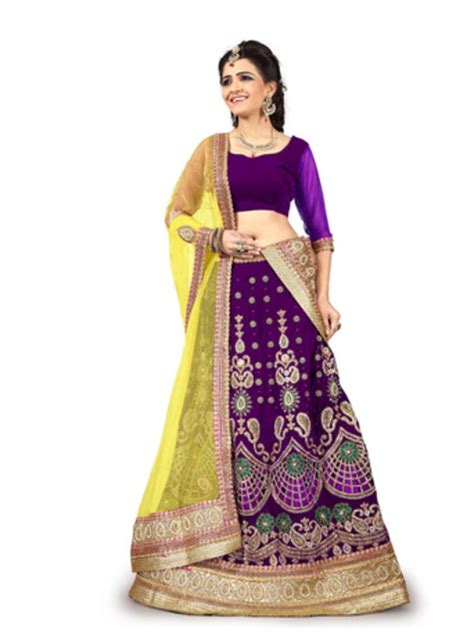 purple ghagra choli